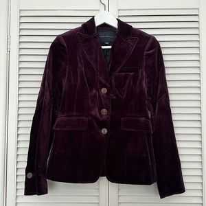 Banana Republic Burgundy Velvet blazer